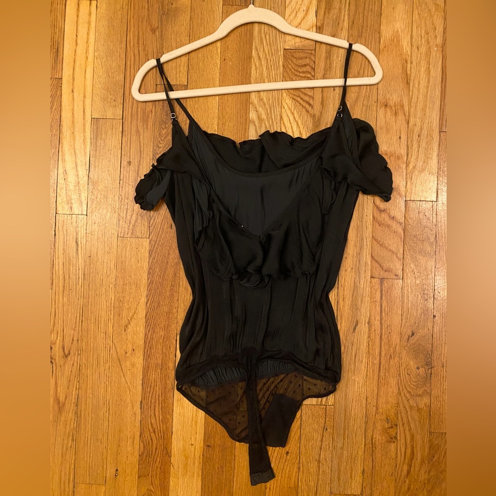 Free People Intimately XS Black bodysuit